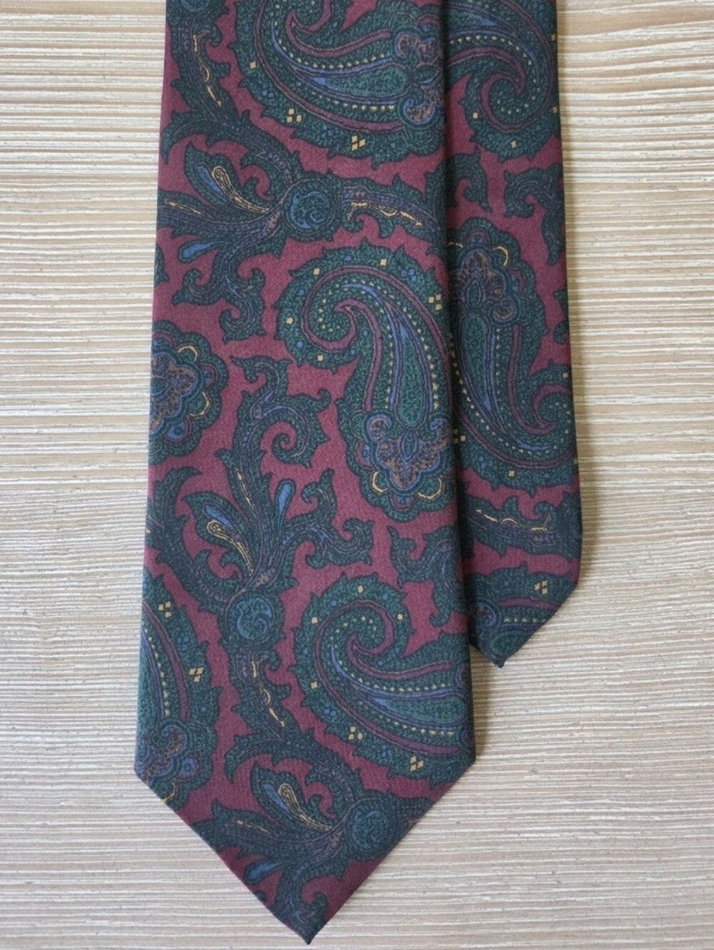 Vintage Polo Ralph Lauren  Ancient Madder Silk Paisley Tie Made in Italy